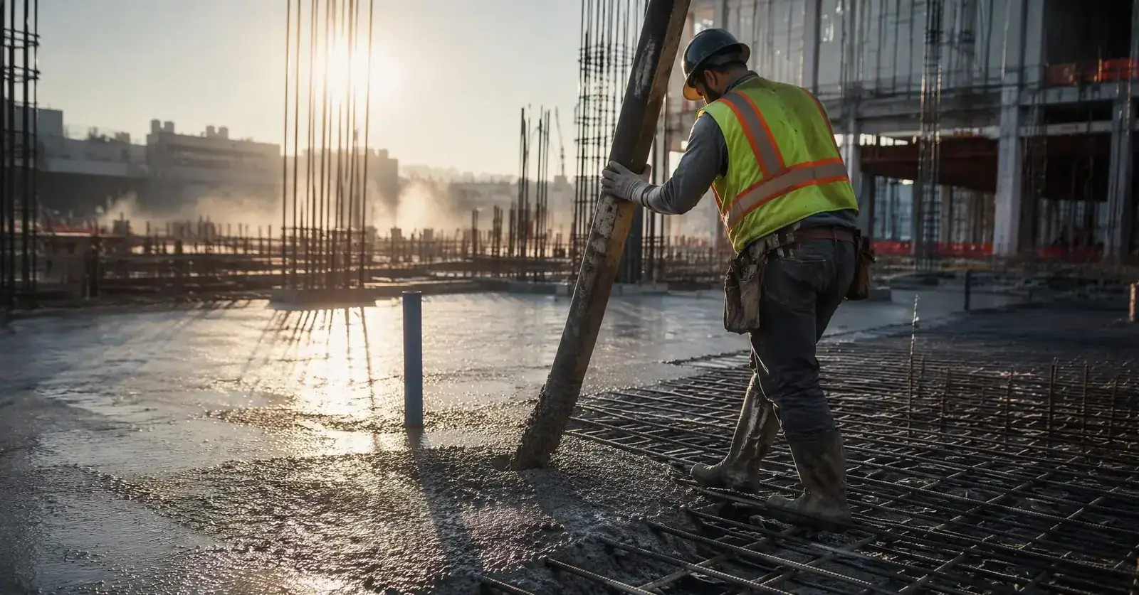 Construction site with cranes