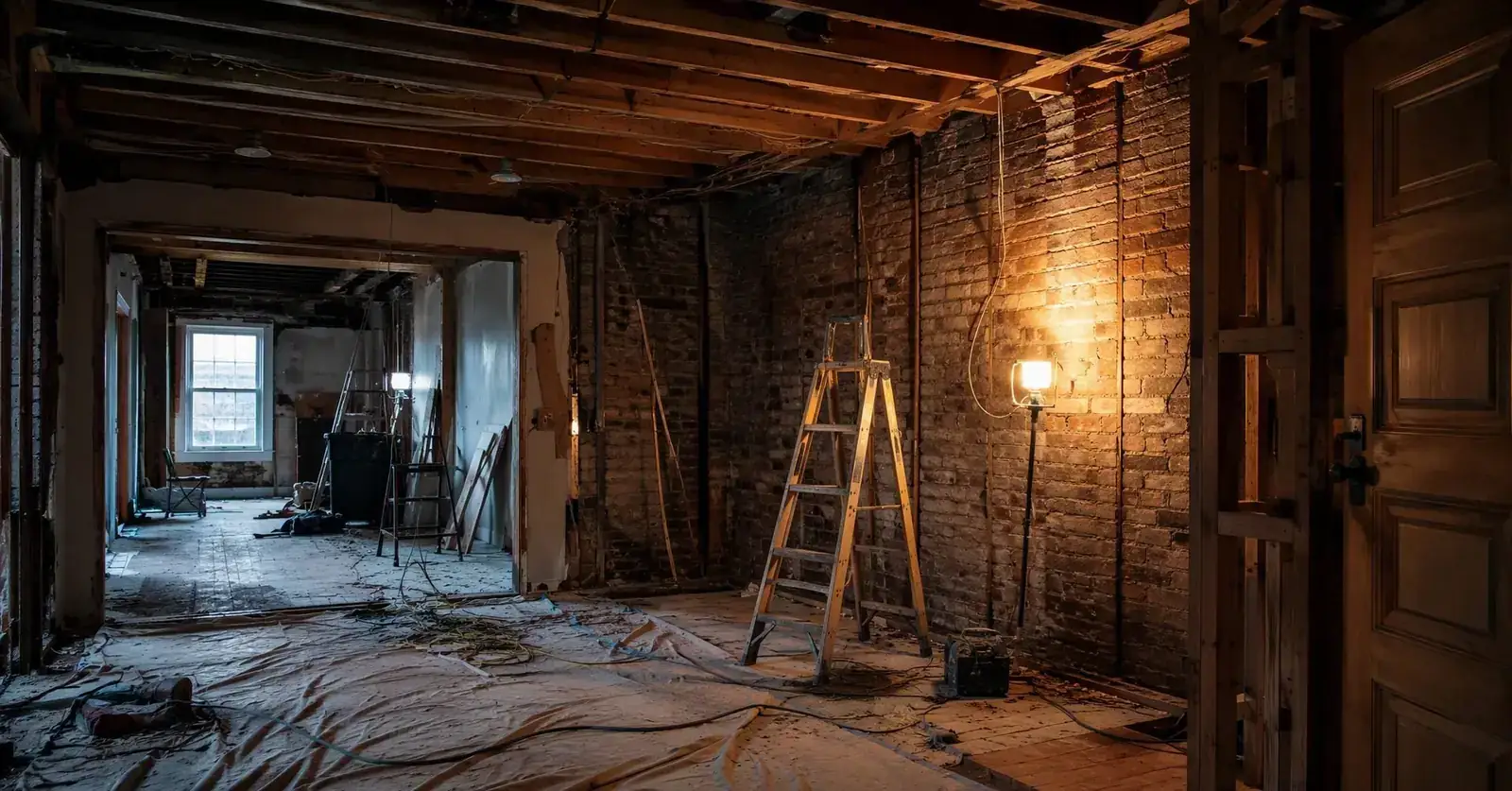 Interior renovation in progress